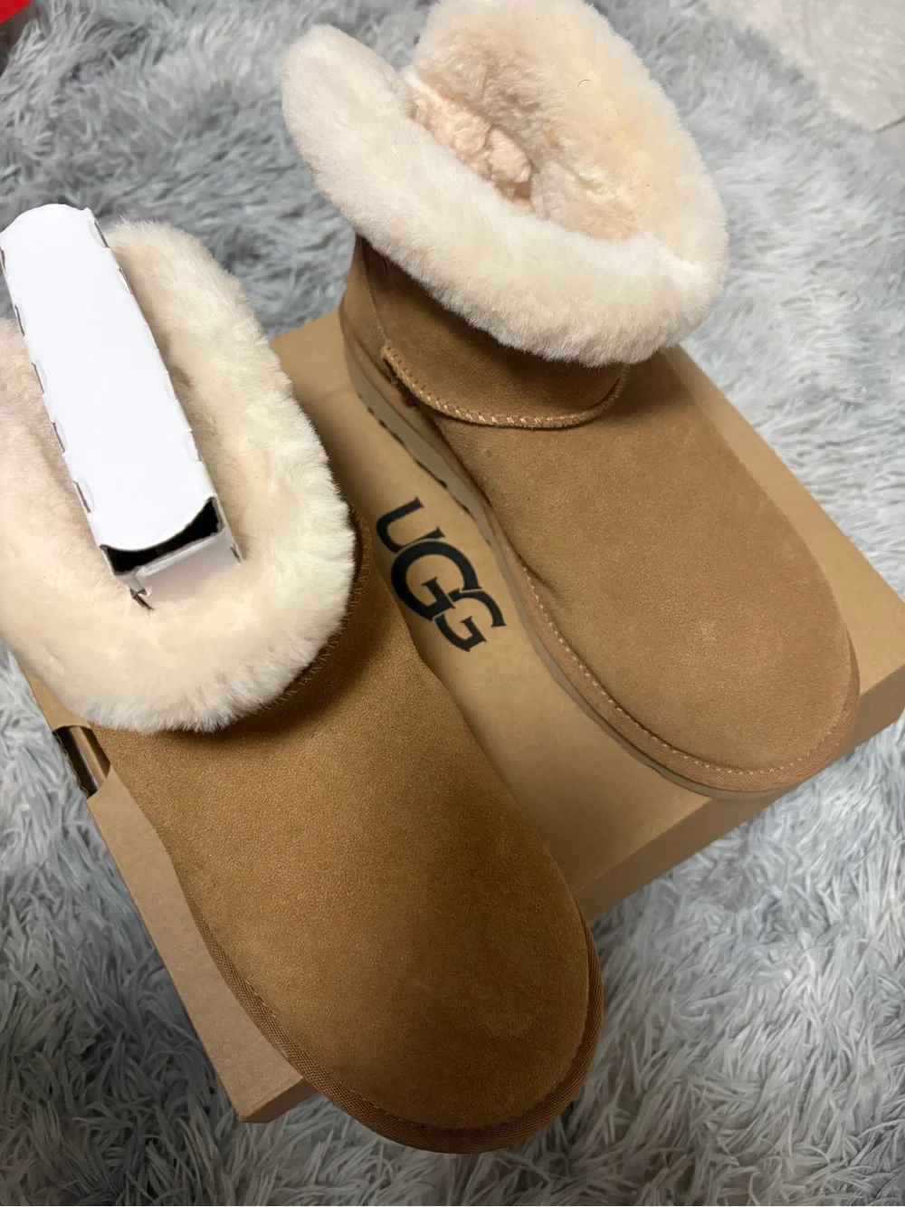 UGG Women's Chestnut Suede Shearling-Lined Slip-On Boots